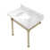 Monarch Marble Rectangular Console Bathroom Sink with Overflow