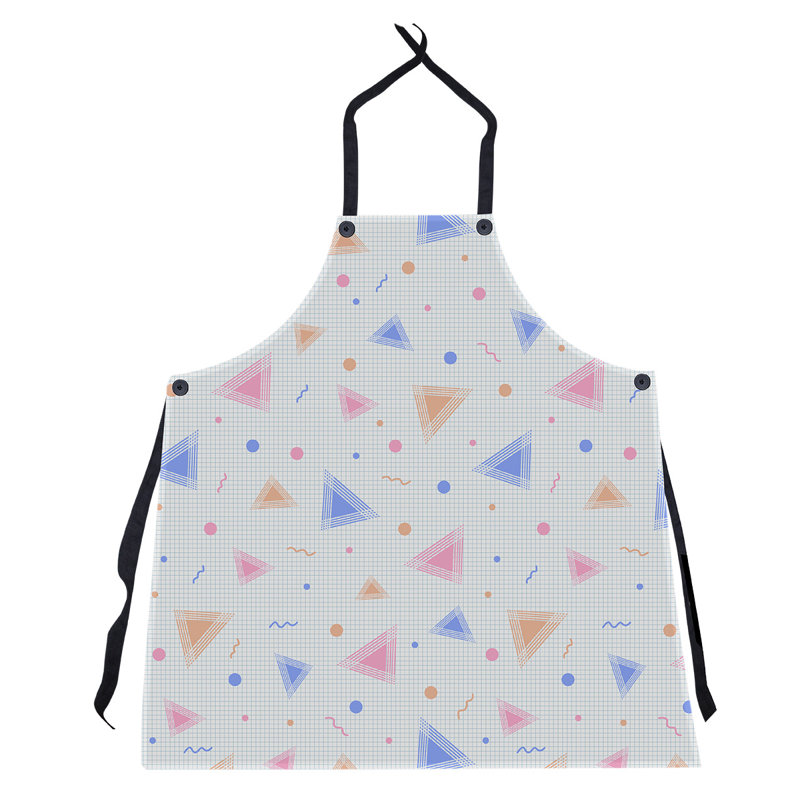 Tablier à motif 90, Bleu / Orange