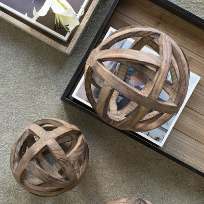 8"Dia. Ravello Orbs - Set of 2 - Brown