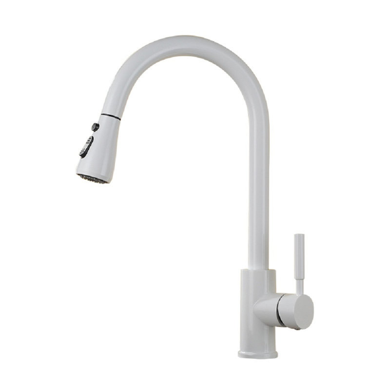 Robinet de cuisine rétractable à poignée simple