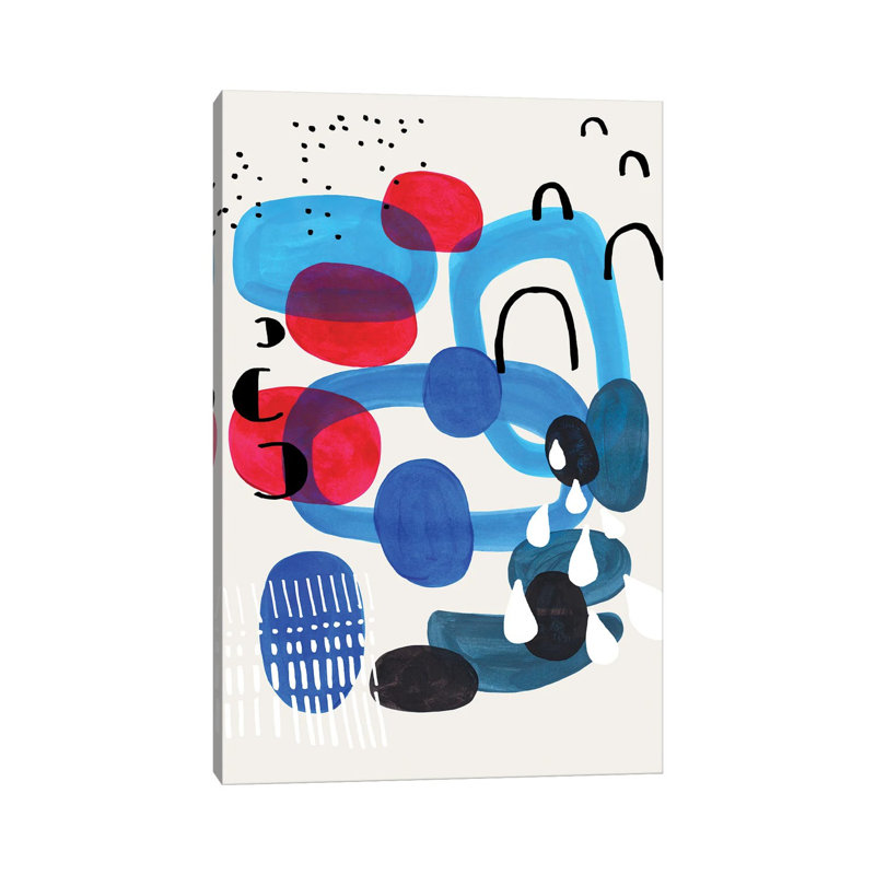 Ocean Pebbles Storm by EnShape - Wrapped Canvas Print, 20.32 cm H x 30.48 cm W