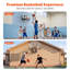 54 Inch Wall Mounted Basketball Goal Adjustable 8 10 Ft Height Shatterproof Pc Backboard And 18 Inch Solid Rim For Indoor Outdoor Backyard