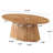 47" Oval Coffee Table, Farmhouse Center Accent Table for Living Room-60927492