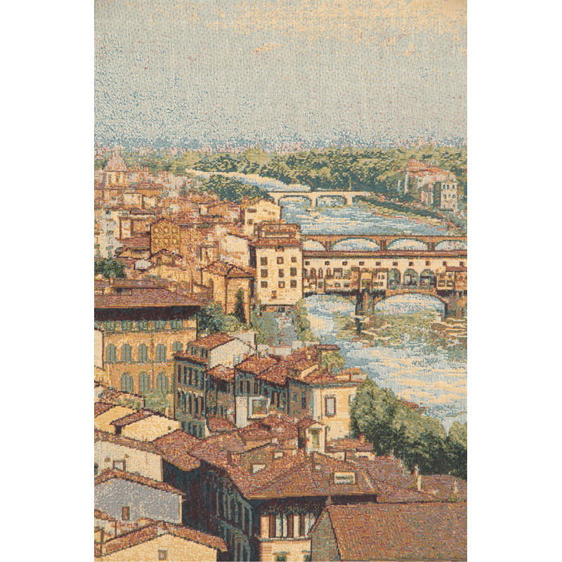 Italian Loom Woven Cotton Blend Wall Hanging, 12" H x 19" W
