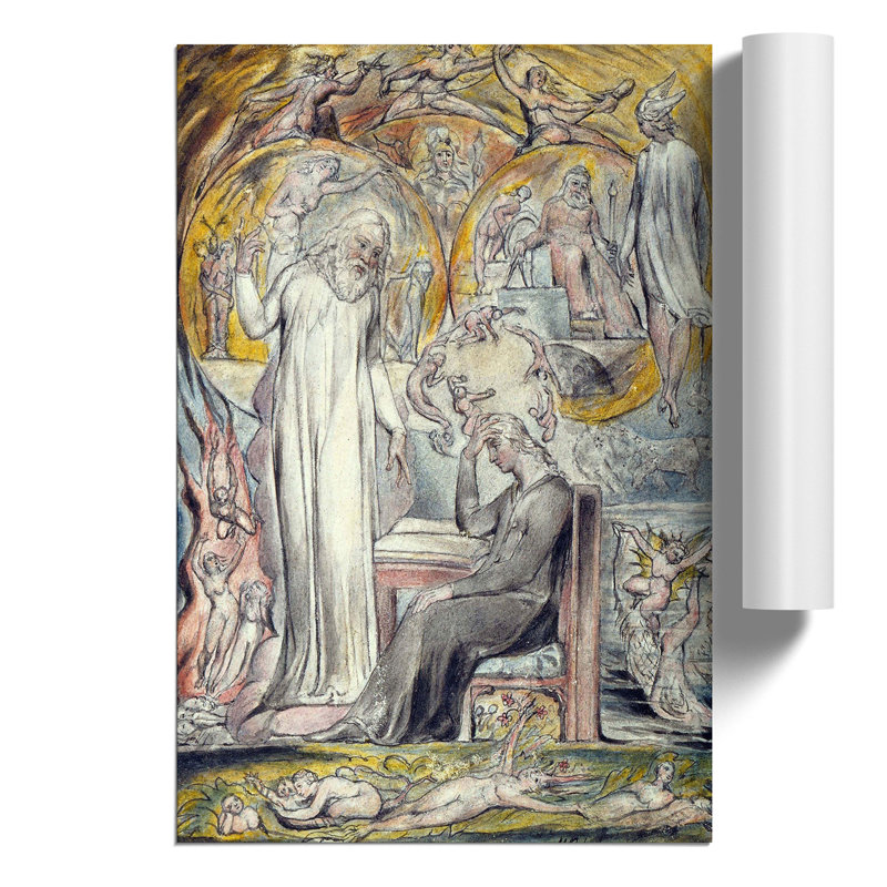 The Spirit Of Plato by William Blake - No Frame Painting, 30cm H x 21cm W x 0.1cm D