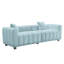 Canapé rembourré à bulles 3 places 83,46 po avec pieds en métal et coussins pour la chambre à coucher, velours modulaire flexible, soutien ergonomique confortable, style et économie d'espace