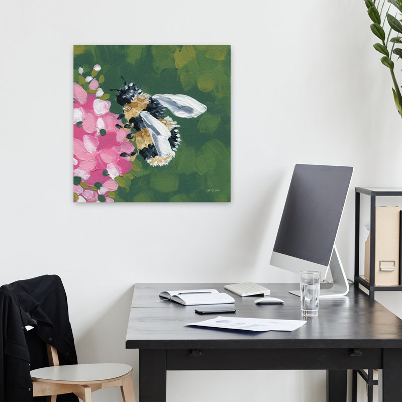 Art floral contemporain Busy Bee, H 18 po x l 18 po
