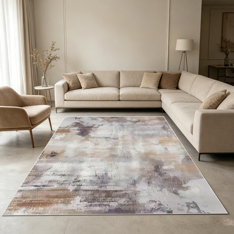 1PC Vintage Distressed Abstract Farmhouse Textured area rugs for Living Room, Soft and Comfortable, Suitable for all seasons, easy-to-maintain, machine washable Indoor floor mat, Under Table Farmhouse suitable for dining room, bedroom, entryway,