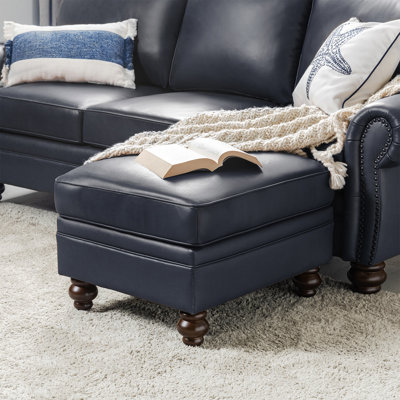 Blanchett Genuine Leather Ottoman