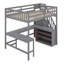 Lit mezzanine double avec bureau en L et escalier de rangement-2124745843