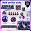112 pièces de décorations de fête Black Panther, fournitures de fête d'anniversaire
