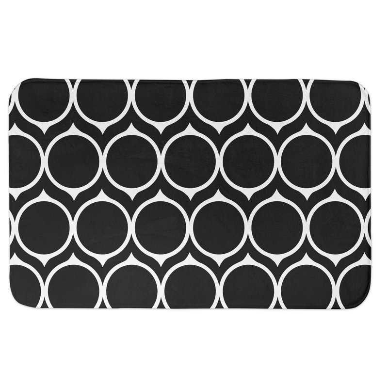 Tapis pour salle de bain Zeke, Noir