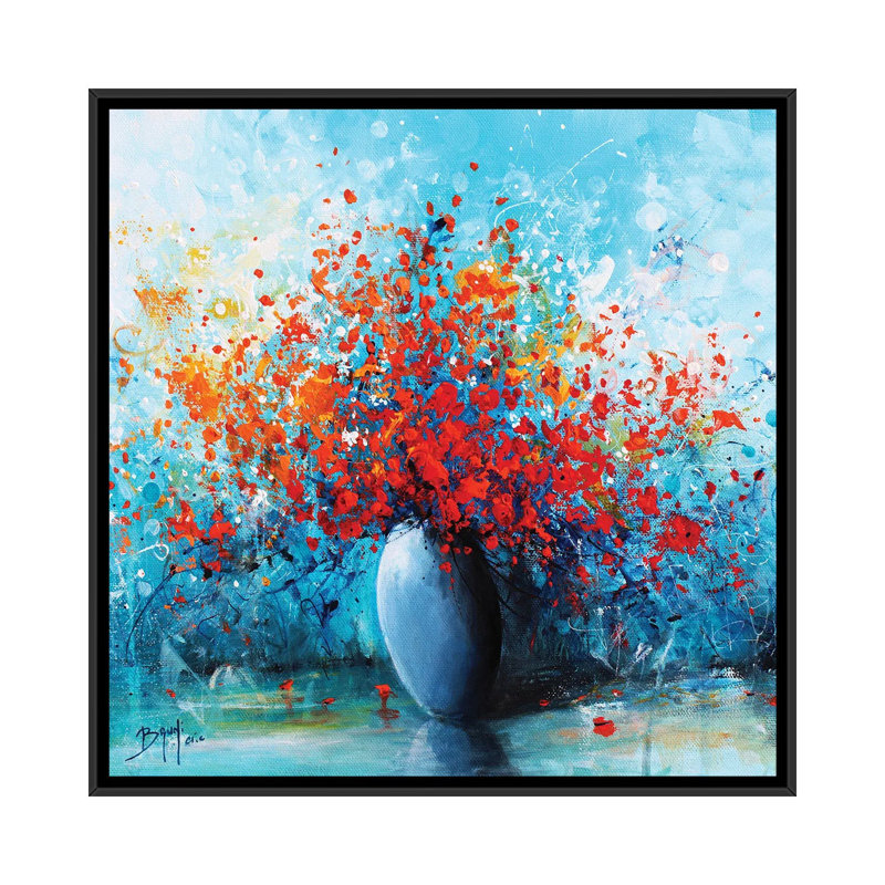 Bouquet de joie - reproduction d'art murale - toile encadrée, H 18 po x l 18 po, Toile à cadre flottant sans passe-partout