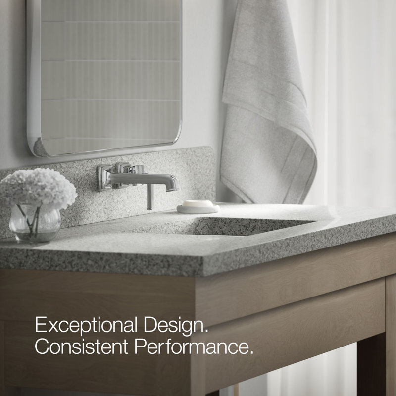 Riff Wall-Mount Single-Handle Bathroom Sink Faucet, Polished Chrome