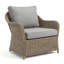 Fauteuil club toutes saisons Martha Stewart avec coussins de dossier et de siège Lily Pond