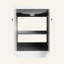 Meuble-lavabo autoportant 24 po avec lavabo en résine blanche et 2 portes d'armoire à fermeture en douceur (emballage KD)-1411544607