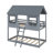 Twin Over Twin Wood Bunk Bed With Roof,Window, Guardrail And Ladder-435300561