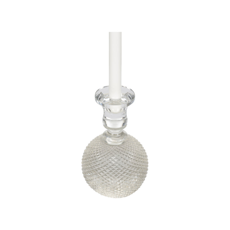 Bougeoir rond en verre