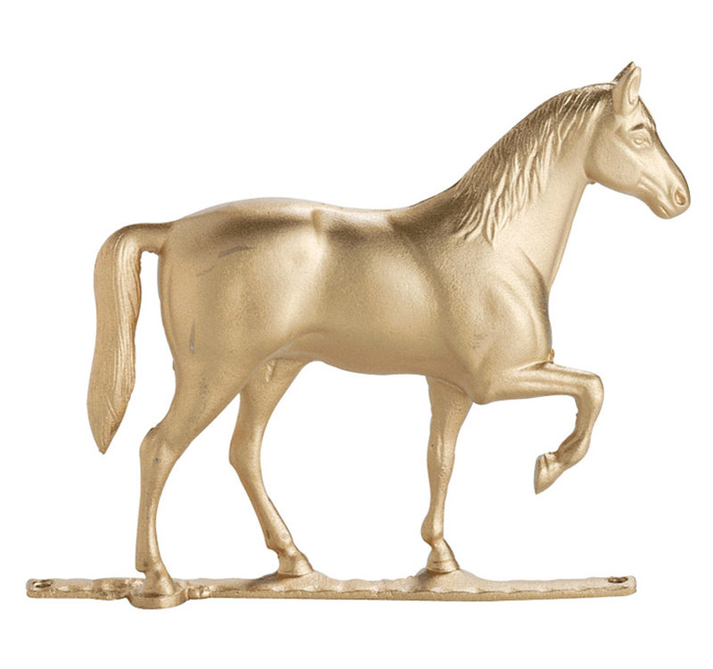 30" Full-Bodied Horse Weathervane, Gold Bronze