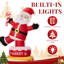 Décoration de Noël pour l'extérieur 6 pi, 6 pi, père Noël, gonflable avec 4 lumières DEL, polyester 210D, 1 400 mA