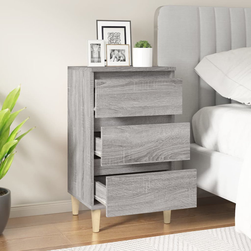 Laci-May 40cm W Bedside Table, Light Grey