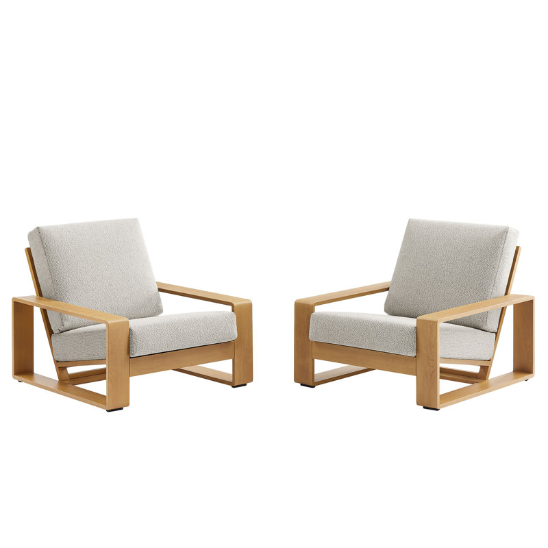 Ensemble de 2 fauteuils d'extérieur Lirienne, Ivoire ivoire