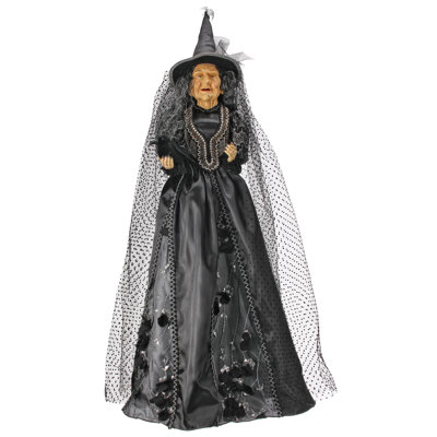 42" Standing Witch With Raven