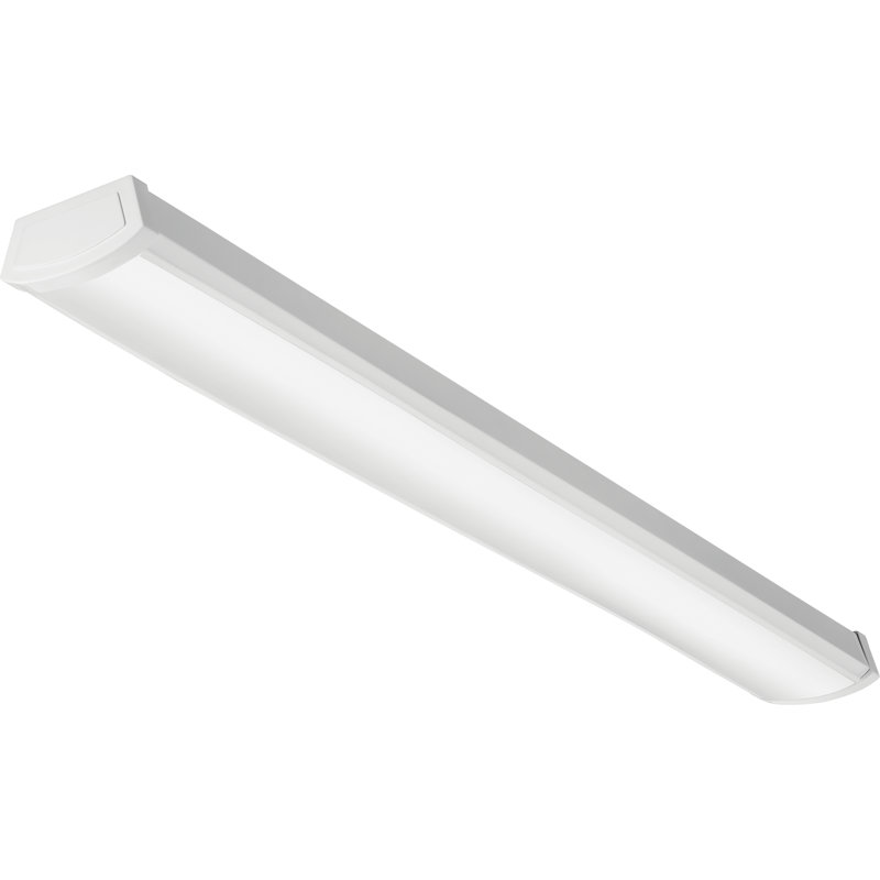 48-Inch White Polycarbonate LED Flush Mount Shop Light