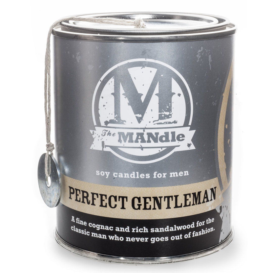 Perfect Gentleman Scented Jar Candle with Metal Holder Eco Candle Co