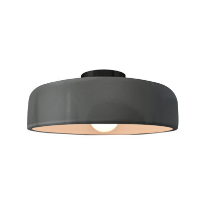 Radiance Ceramic Semi Flush Mount - Replaceable Bulb