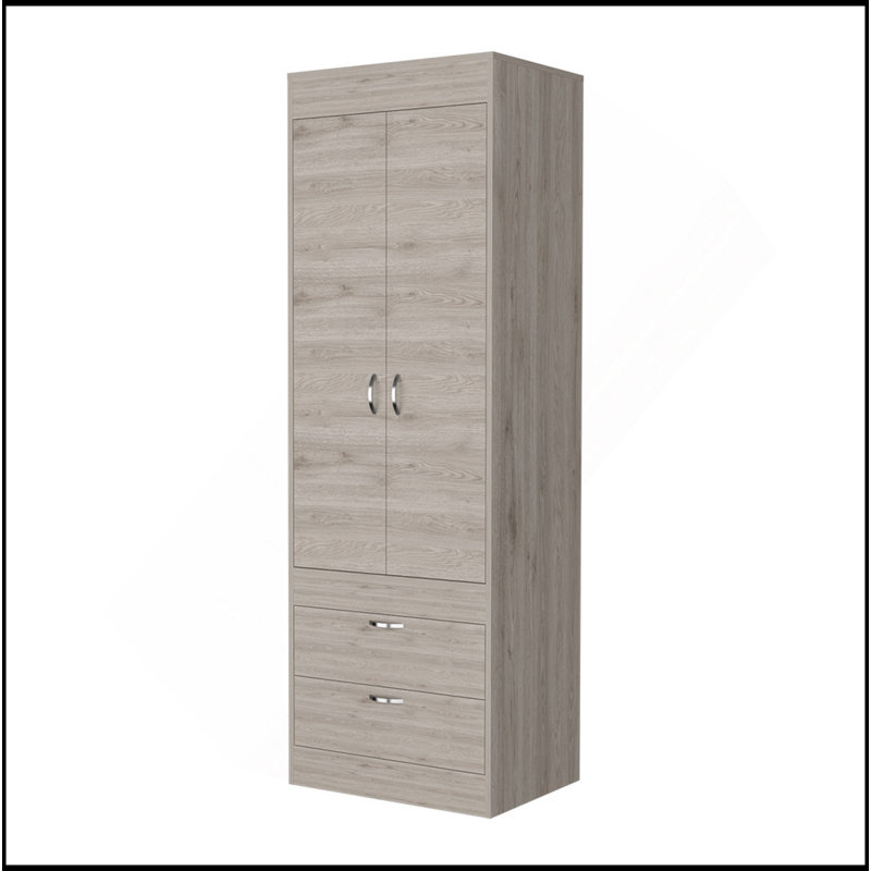 Armoire Alabama, une grande armoire, deux tiroirs