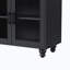 Armoire de rangement avec portes en verre et tablettes réglables-511437885