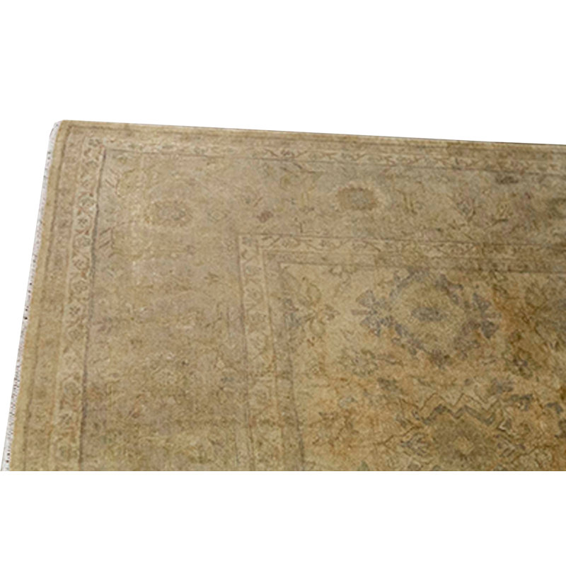 Silk Oriental Area Rug in Beige