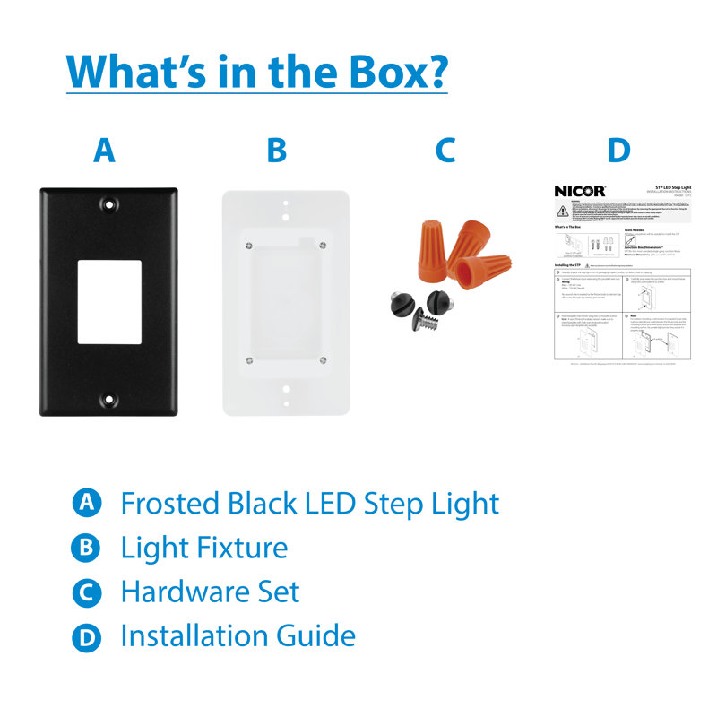 Black Matte LED Pathway Step Light with Frosted Lens