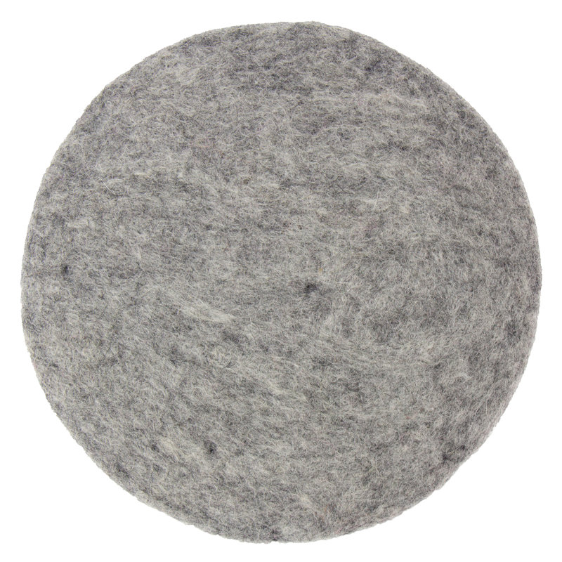 Napperon en feutre fait à la main: soleil, gris