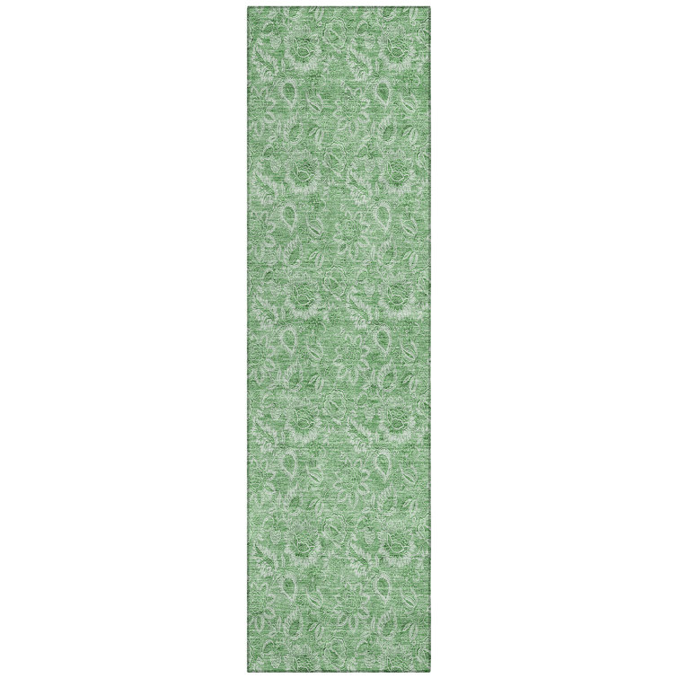 Washable Floral Indoor / Outdoor Rug