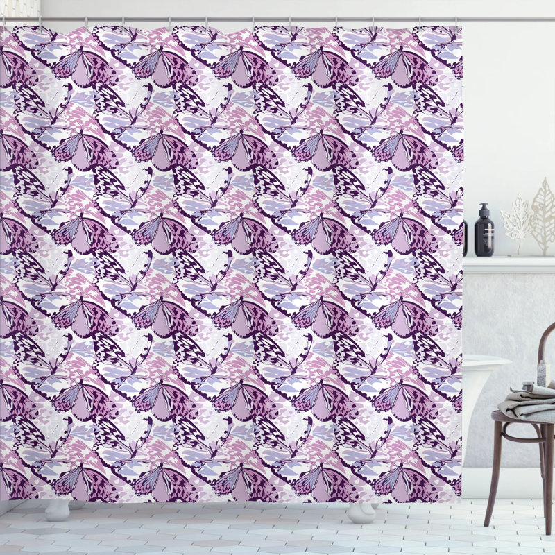 Shower Curtain with Hooks Included, 84" H x 69" W