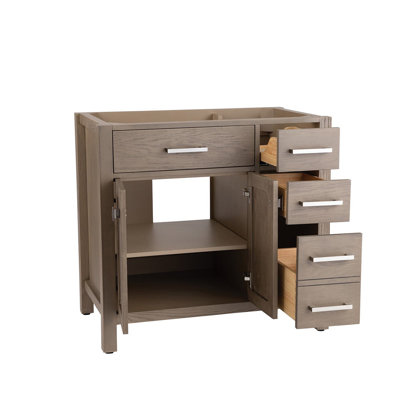 Mason Hill 36 Inch Oak Vanity 35'' Single Bathroom Vanity Base Only