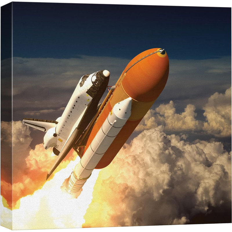 «Rocketship Blasts Off Into Space Astronomie» sur toile