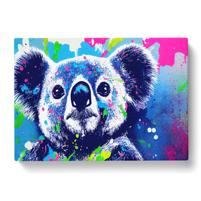 Koala Bear Splashed Vol.2 Abstract - Wrapped Canvas Print