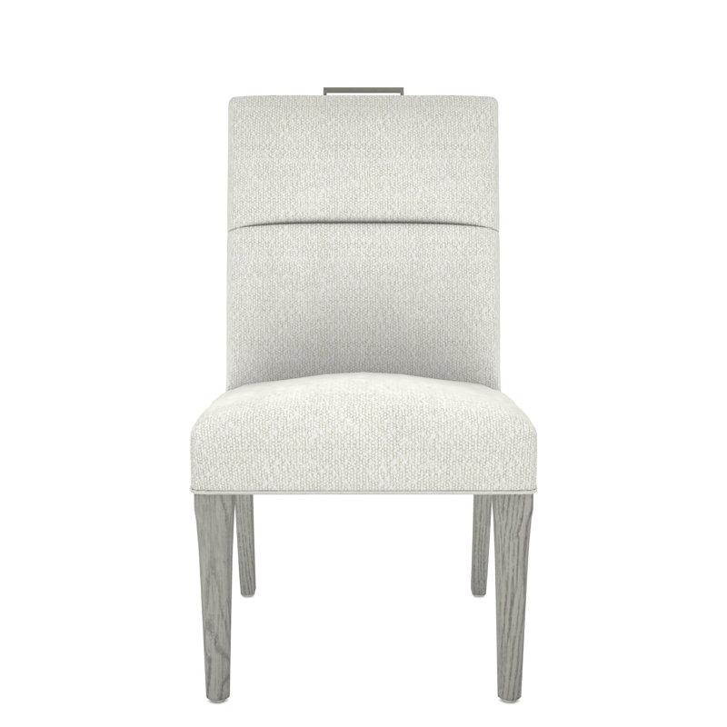 Thom Filicia Home Fabric Tight Back Side Chair, Dove Gray, Kenworth Pearl