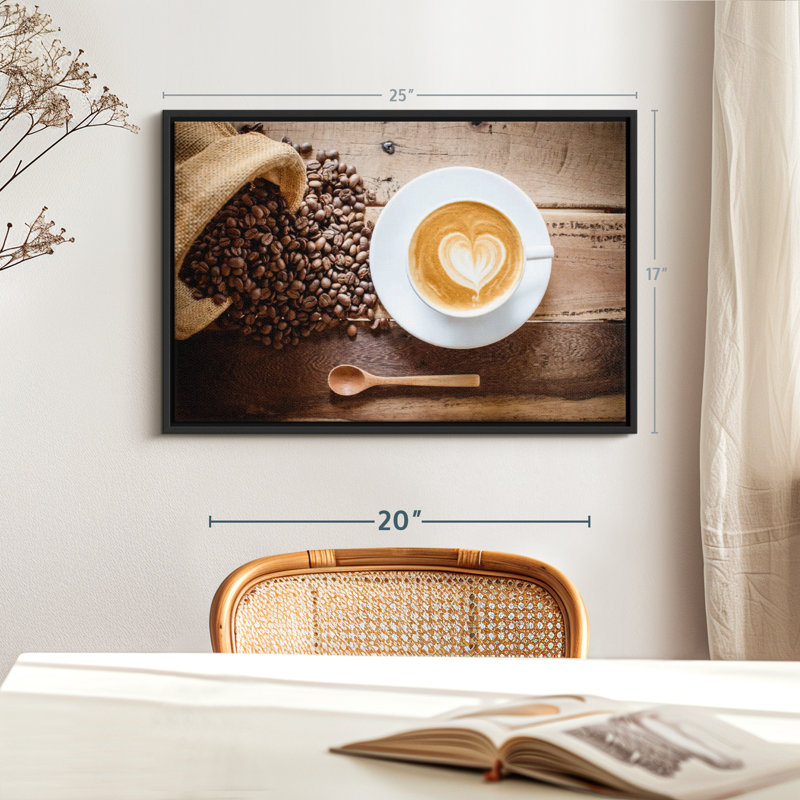 Art mural café au lait, H 17 po x l 25 po