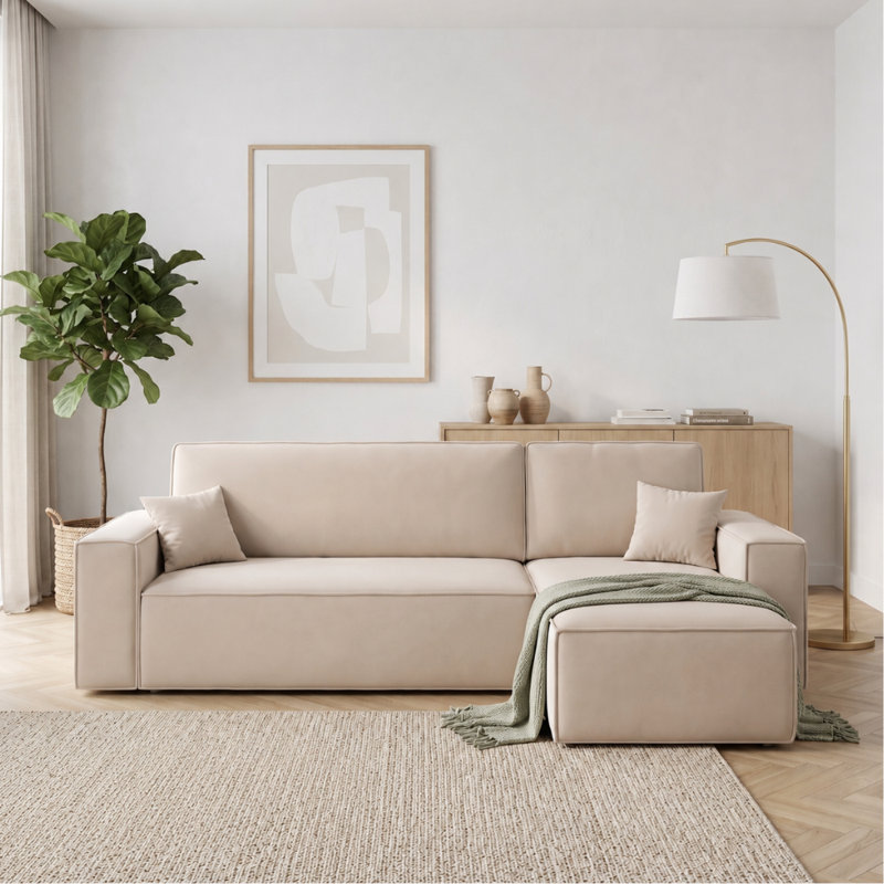 Rubeena 3 Seater Sofa Bed, Right Hand Facing