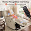 Fauteuil inclinable électrique de petite taille avec massage, double chauffage, appui-tête réglable, similicuir-88649641