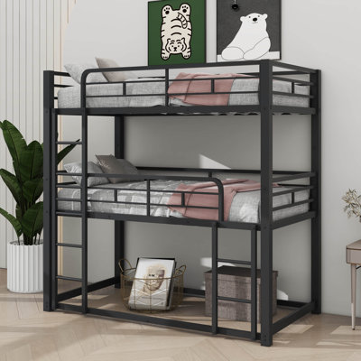 Metal Twin Size Triple Bunk Bed