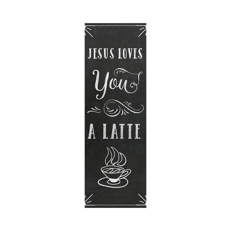 Love You A Latte by Amanda Murray - Wrapped Canvas Panoramic Print
