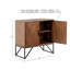 Armoire d'appoint rare avec base en bois de noyer naturel et base en métal: placage brun, base, option de rangement