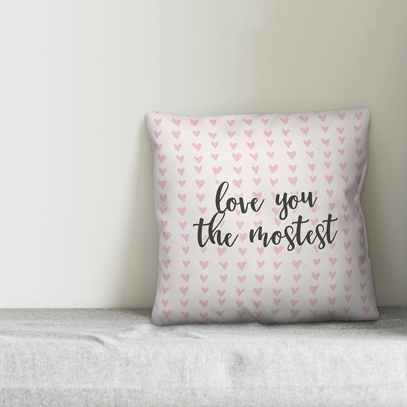  Coussin décoratif Love You The Mostest in Hearts, Coussin décoratif