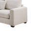 Ensemble de canapé modulaire en L 4 pièces Rey, 2 coussins décoratifs, tissu velours côtelé-111572282