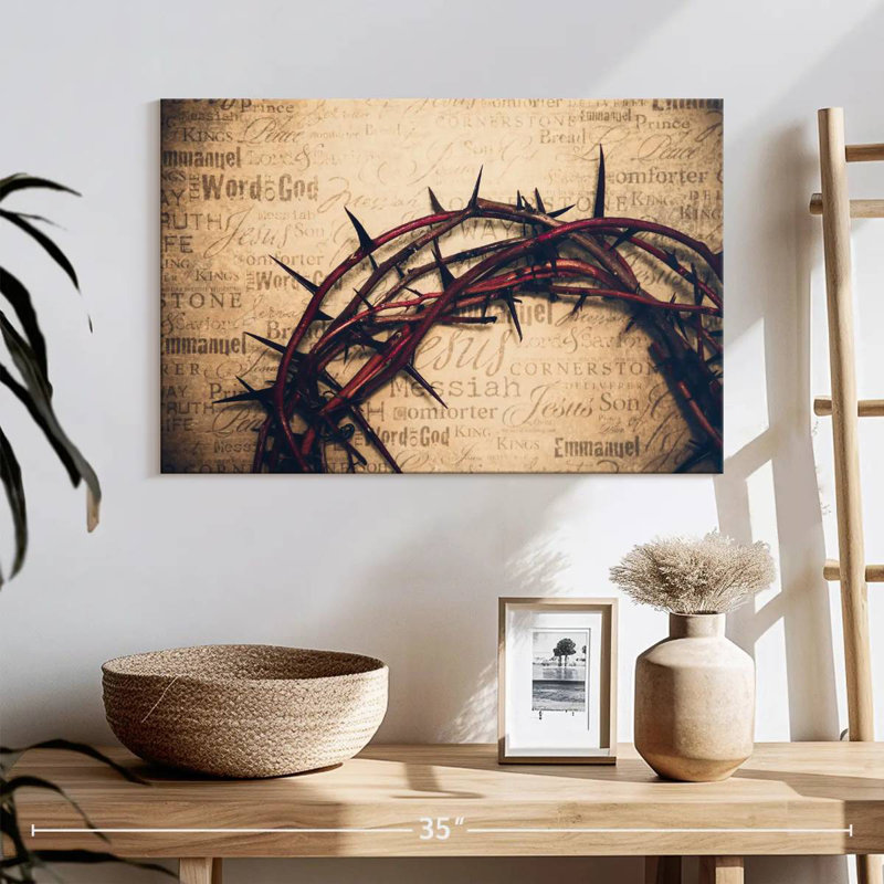 Couronne d'épines d'Adella Jesus, H 16 po x l 24 po